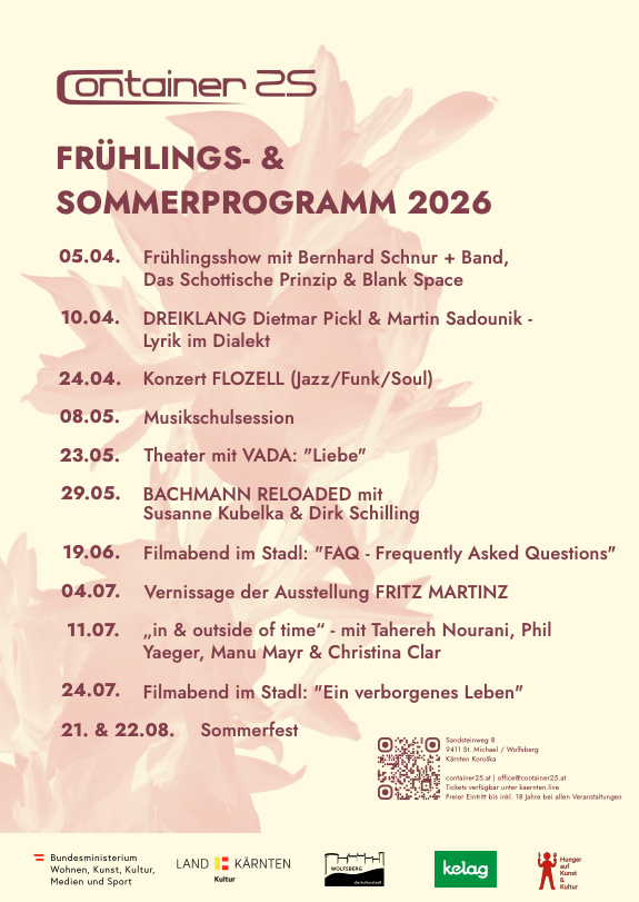 Container 25 Frühlings- und Sommerprogramm 2026